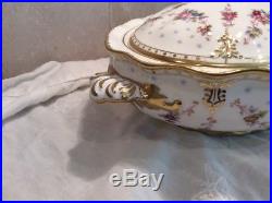 Royal Crown Derby-Royal Antoinette English Bone China-Oval Covered Vegatable