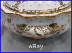 Royal Crown Derby-Royal Antoinette English Bone China-Oval Covered Vegatable