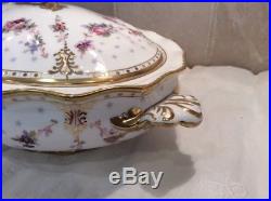 Royal Crown Derby-Royal Antoinette English Bone China-Oval Covered Vegatable