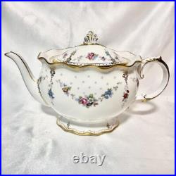 Royal Crown Derby Royal Antoinette Pot, Creamer & Sugar Set