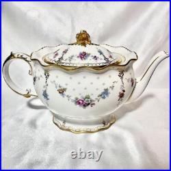 Royal Crown Derby Royal Antoinette Pot, Creamer & Sugar Set