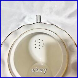 Royal Crown Derby Royal Antoinette Pot, Creamer & Sugar Set