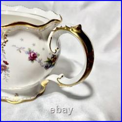 Royal Crown Derby Royal Antoinette Pot, Creamer & Sugar Set