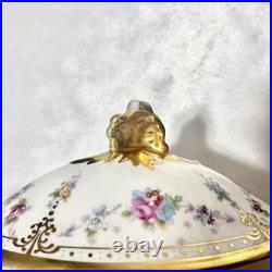 Royal Crown Derby Royal Antoinette Pot, Creamer & Sugar Set