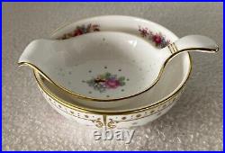 Royal Crown Derby Royal Antoinette Tea Strainer and Drip Bowl