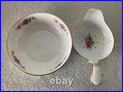 Royal Crown Derby Royal Antoinette Tea Strainer and Drip Bowl