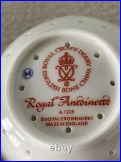 Royal Crown Derby Royal Antoinette Tea Strainer and Drip Bowl