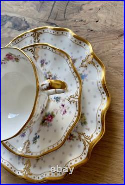 Royal Crown Derby Royal Antoinette Teacup, Saucer and Lunch Plate