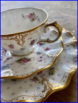 Royal Crown Derby Royal Antoinette Teacup, Saucer and Lunch Plate