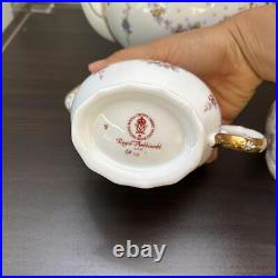 Royal Crown Derby Royal Antoinette Teapot, Milk pot, Sugar pot