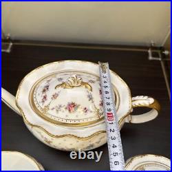 Royal Crown Derby Royal Antoinette Teapot, Milk pot, Sugar pot