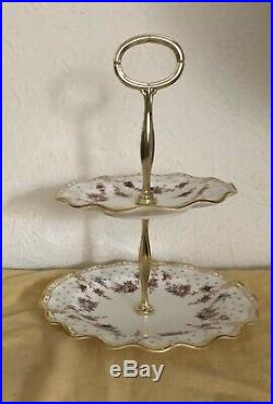 Royal Crown Derby Royal Antoinette Two Tier Cake Stand 1st Quality