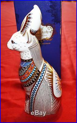 Royal Crown Derby Royal Cats Egyptian Cat, with box