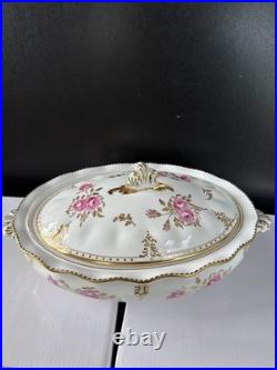 Royal Crown Derby Royal Pinxton Roses Covered Dish