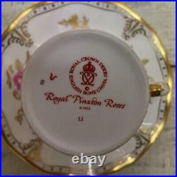 Royal Crown Derby Royal Pinxton Roses Demitasse Cup Saucer Set