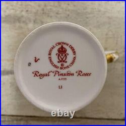 Royal Crown Derby Royal Pinxton Roses Demitasse Cup Saucer Set