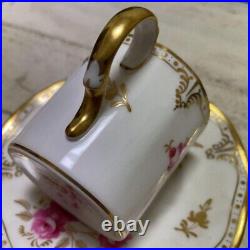 Royal Crown Derby Royal Pinxton Roses Demitasse Cup Saucer Set