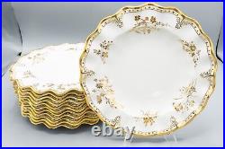 Royal Crown Derby Royal St James Dinner Plates Set of 12- 10 3/8 FREE USA SHIP