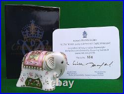 Royal Crown Derby Rupa Baby Girl Elephant Paperweight Ltd Edition & Coa