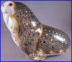 Royal Crown Derby Russian Walrus Figurine Paperweight 2004 Gold Stopper