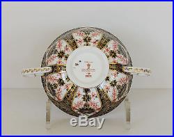 Royal Crown Derby SET OF 6 CREAM SOUP BOWLS & SAUCERS Old Imari 1128 Gold Foot