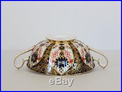 Royal Crown Derby SET OF 6 CREAM SOUP BOWLS & SAUCERS Old Imari 1128 Gold Foot