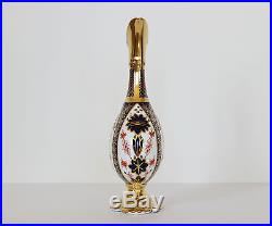 Royal Crown Derby SWAN NECKED EWER VASE Solid Gold Band SGB Old Imari 1128 Neck