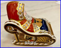 Royal Crown Derby Santa & Sleigh Paperweight Ornament E4126 Christmas