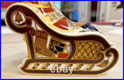 Royal Crown Derby Santa & Sleigh Paperweight Ornament E4126 Christmas
