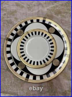 Royal Crown Derby Satori Black Dinner Plate New! 10.5D