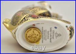 Royal Crown Derby Seahorse Old Imari Solid Gold Band Paperweight New 1st Qua