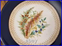 Royal Crown Derby Set Of Six (6) 9.25 Dinner Plates Flowers And Berries RARE