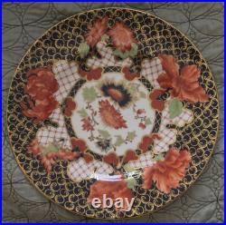 Royal Crown Derby Set of 4 Peony Dinner Plates