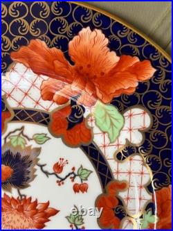 Royal Crown Derby Set of 4 Peony Dinner Plates