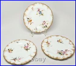 Royal Crown Derby Set of 6 Aesthetic Floral Gilt Bread Plates 1891 England Royal Crown Derby Set of 6 Aesthetic Floral Gilt Bread Plates 1891 England