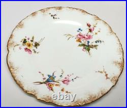 Royal Crown Derby Set of 6 Aesthetic Floral Gilt Bread Plates 1891 England