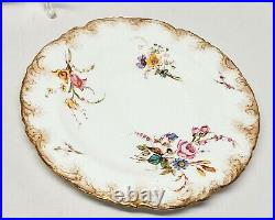 Royal Crown Derby Set of 6 Aesthetic Floral Gilt Bread Plates 1891 England