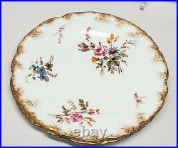 Royal Crown Derby Set of 6 Aesthetic Floral Gilt Bread Plates 1891 England