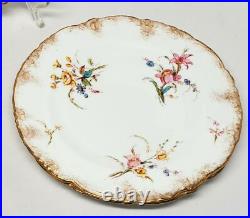 Royal Crown Derby Set of 6 Aesthetic Floral Gilt Bread Plates 1891 England