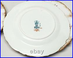 Royal Crown Derby Set of 6 Aesthetic Floral Gilt Bread Plates 1891 England