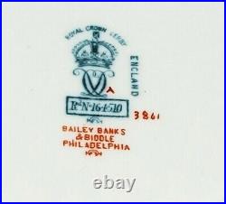 Royal Crown Derby Set of 6 Aesthetic Floral Gilt Bread Plates 1891 England