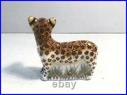 Royal Crown Derby Signature Edition Leopardess & Leopard Cub 1st Quality
