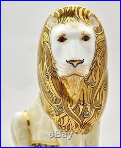 Royal Crown Derby Signed Paperweight Heraldic Lion Exclusive Limited Edition