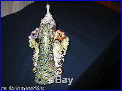 Royal Crown Derby Sitting Peacock Figurine, Signed