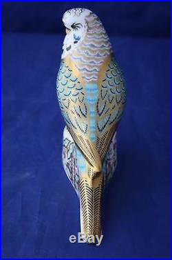 Royal Crown Derby Sky Blue Budgerigar Paperweight Boxed MMVII