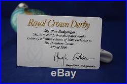 Royal Crown Derby Sky Blue Budgerigar Paperweight Boxed MMVII