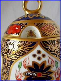Royal Crown Derby Solid Gold Band 1128 Imari Lidded Honey Pot Dated 2012