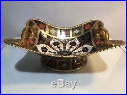 Royal Crown Derby Solid Gold Band Old Imari Centerpiece Basket 1919 1st Quality
