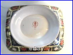 Royal Crown Derby Solid Gold Band Old Imari Centerpiece Basket 1919 1st Quality