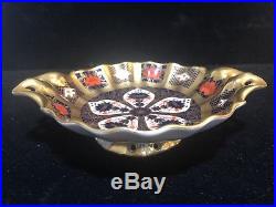 Royal Crown Derby Solid Gold Band Old Imari Footed Bowl 1st Quality Pair Avail